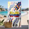 Colombia Football Print Beach Towel Quick Dry Super Absorbent Soft Bath Towel for Swimming Beach Travel Fan Souvenir Gift