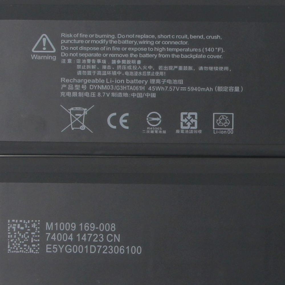 Rechargeable Lithium Battery For Microsoft Surface Pro7 1866 DYNM03 G3HTA061H Battery 5940mAh
