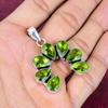 Peridot anheng edelstenssmykker, 925 solid sterling sølv anheng, håndlagde smykker fødselsstein anheng, gave til ham
