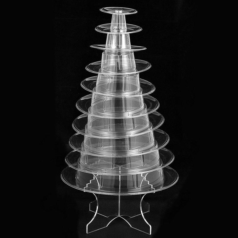 

pdtoweb 10-уровневая круглая стойка для макарон с башней подставка для макарон на свадьбу, день рождения