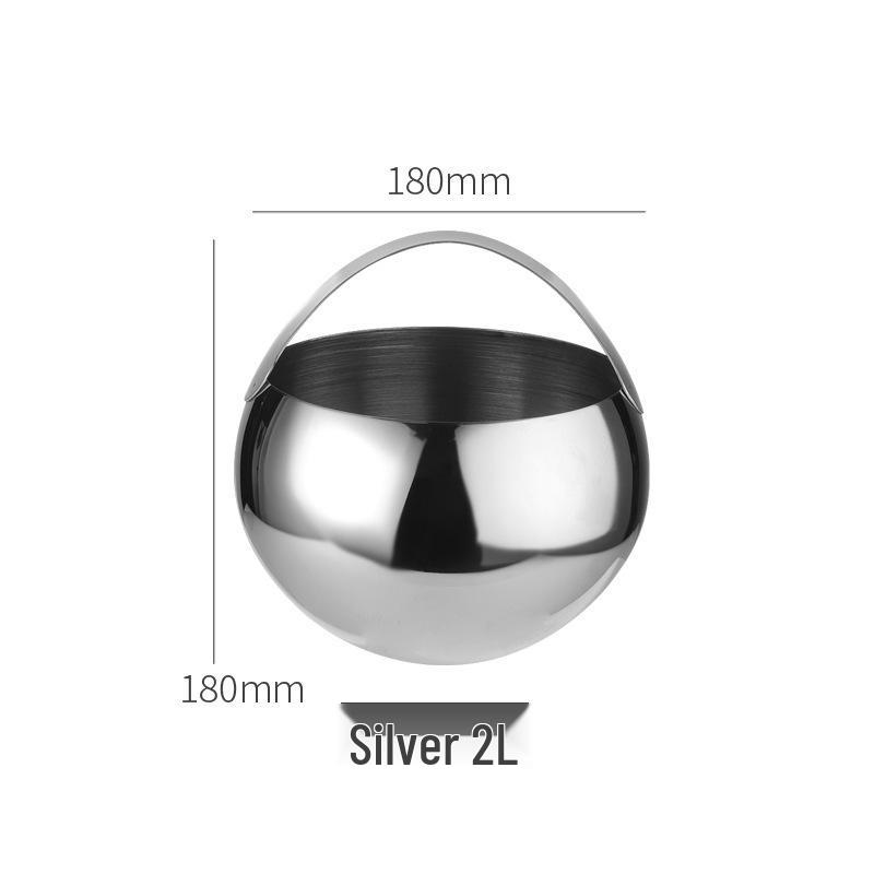 3L Stainless Steel Double-Layer Insulated Ice Bucket & Creative Beer/Wine Barrel Lunch Box