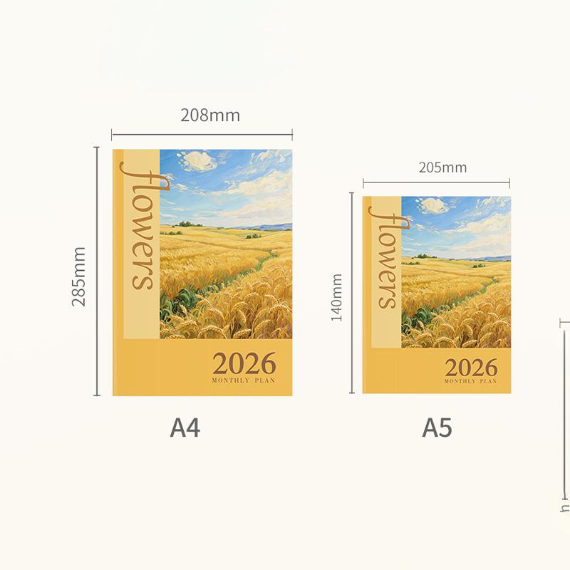 2026 Calendar Planners Yearly 365 Days Efficiency Notebooks Monthly Diary Journals Weekly Goal Habit Tracker Agenda Schedules