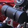 Motorcycle Tool Bag PU Leather Front Fork Handlebar Saddlebag Roll Tail Storage Bag Waterproof Dirty Bikes Saddlebags Tool Pouch