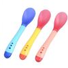 Baby Temperature Change Fork Spoon Small Toddlers Utensils Plastic Baby Spoons Infant Feeding Tool Heat Sensitive Kids Tableware