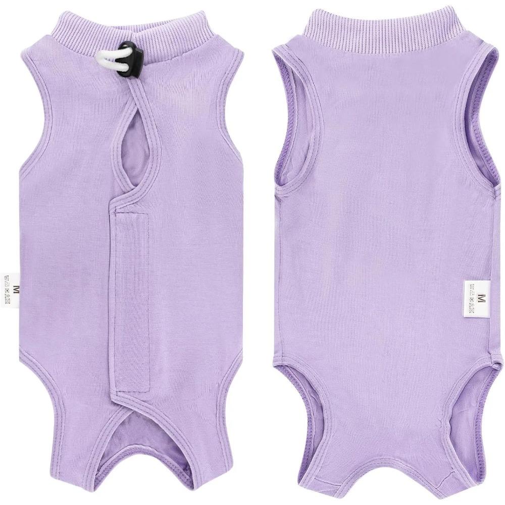 

Cat Surgery Recovery Suit - Anti-Licking Onesie for Abdominal Wounds, Spay/Neuter Recovery Bodysuit for Cats & Kittens S фіолетовий