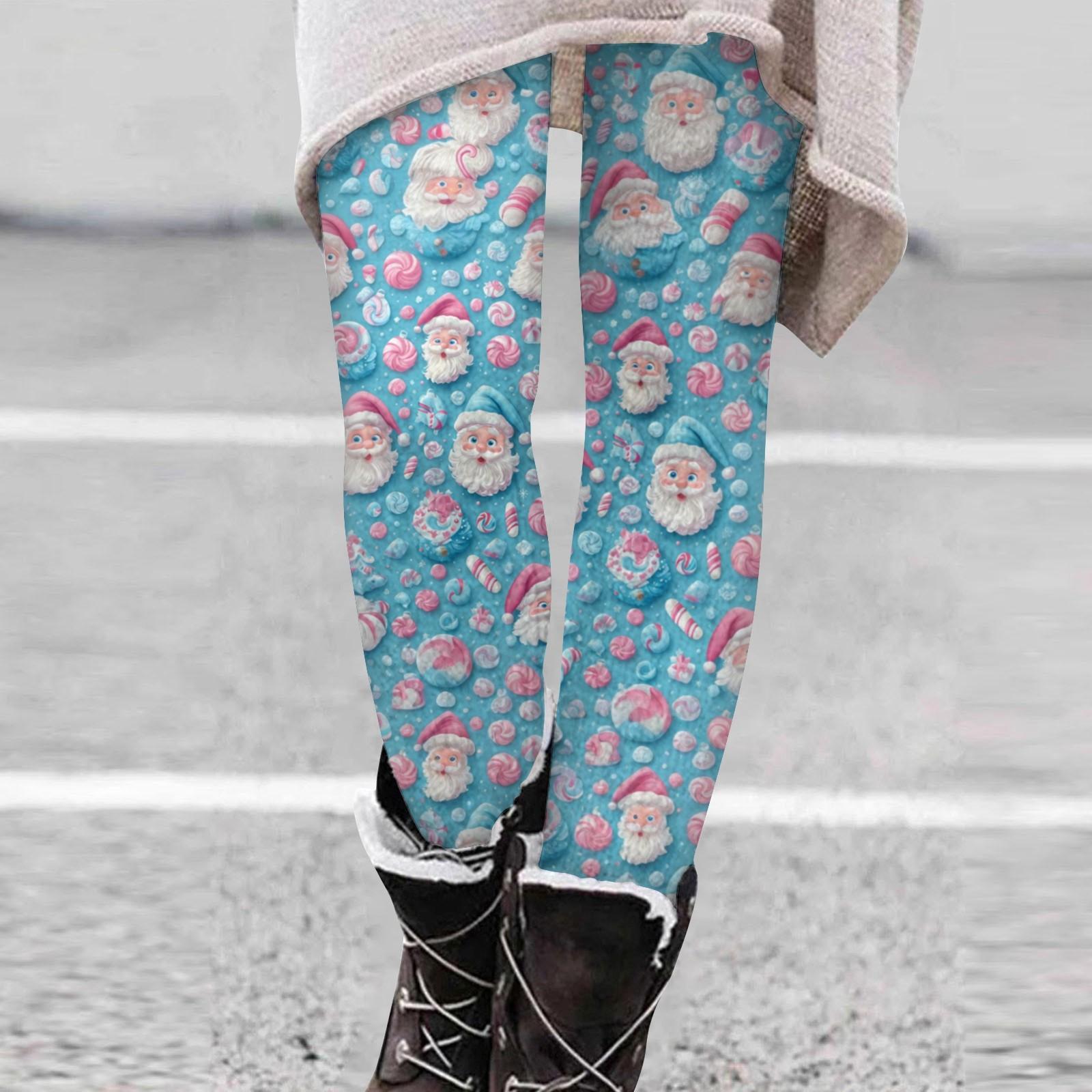 

Женские брюки с принтом, эластичные мягкие хлопковые леггинсы, повседневная домашняя пижама XL небесно-голубой