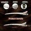 Metal Alligator Duckbill Hair Clips with Holes for Sectioning Styling - Professional Salon Hairdressing Clips for Women