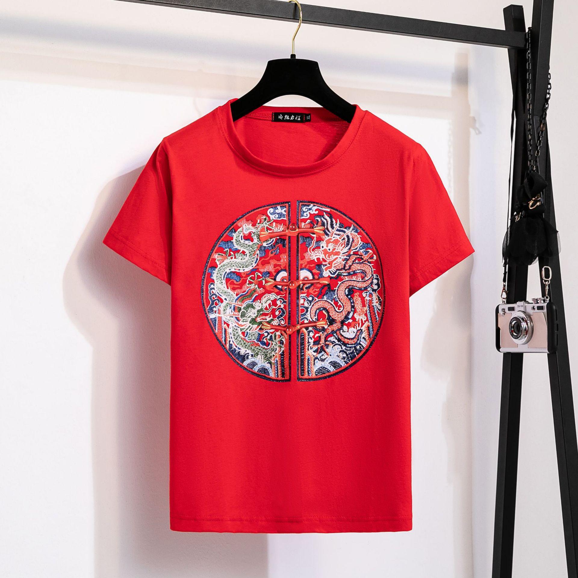 

Женская футболка больших размеров, модная гладкая свободная футболка с затенением бедер, летние трендовые топы с короткими рукавами 4XL красный