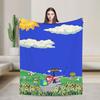 Pete The Cat I Love My White Shoes Cool Soft Blanket Plush Bedding Throws Aesthetic Couch Chair Flannel Bedspread Sofa Bed Cover