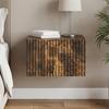 Wall Mounted Nightstand Smoked Oak 33 x 34.5 x 20 cm