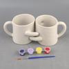 DIY Plain Bisque Ceramic Mug for High-Temperature Pottery and Children's Painting