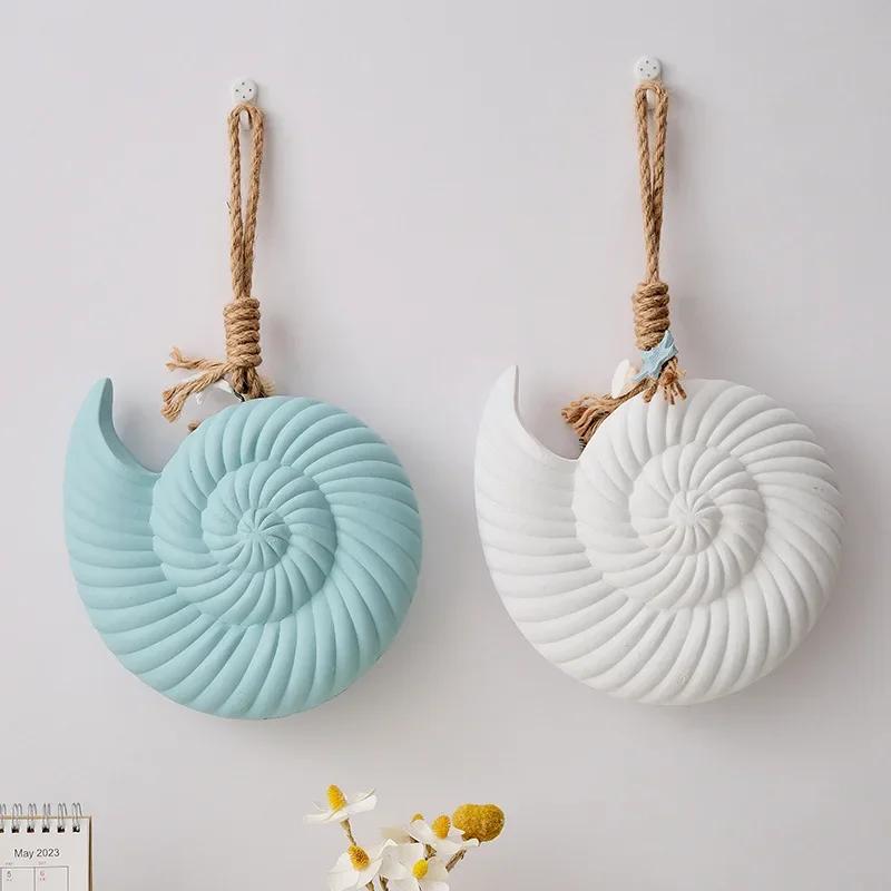 Mediterranean Style Shells Starfish and Conches Decoration Pendants Simple Ocean Style Restaurant Bar Wall Hangings