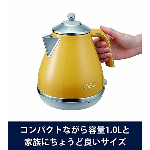 DeLonghi De'Longhi Electric Kettle Icona Capitals KBOC1200J-Y Stainless Steel 1.0L Easy-to-read water meter Foreign object prevention filter Empty boi