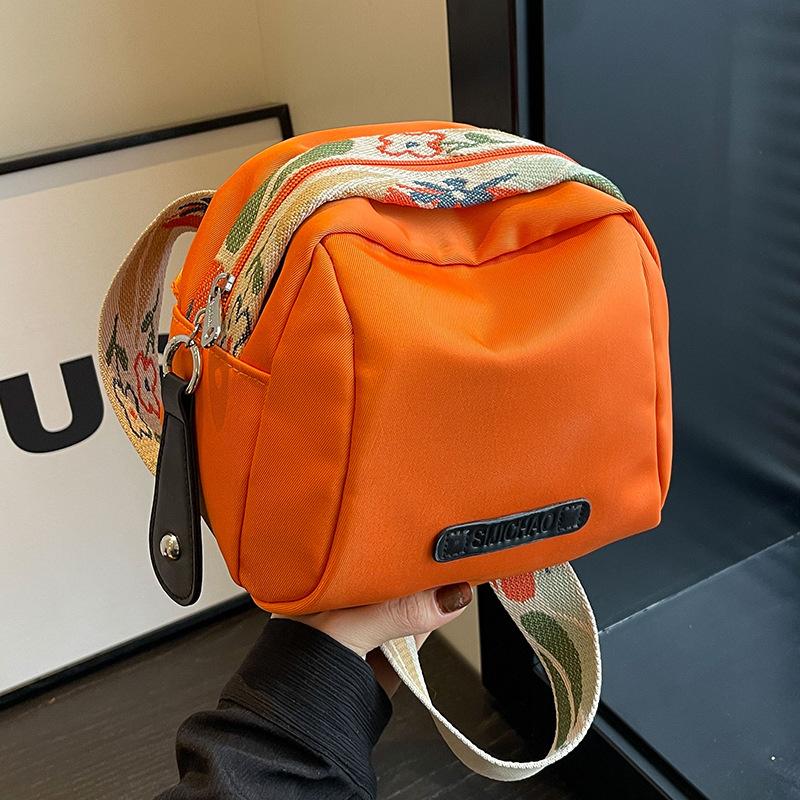 

Холщовая сумка женская 2024 новая универсальная сумка-мессенджер с широкими ремешками, высококачественная женская сумка-ракушка оранжевый