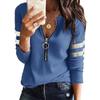 2026 Europe and The United States Women's Zipper V-neck Sweater