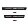 ASD1  Universal Leather Car Door Plate Sill Anti Scuff Protector Welcome Pedal Guard Sticker Center Cover For Nissan Juke Micra Leaf