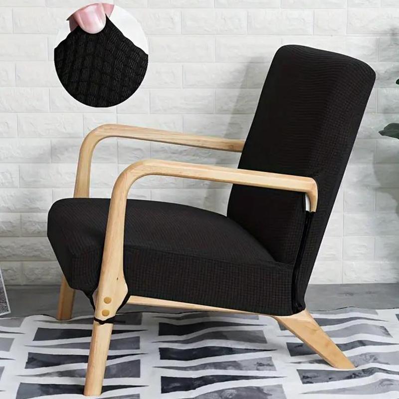 Waterproof Elastic Armrest Leisure Single Sofa Cover Solid Universal Solid Wood Chair Cover Home Bench Seat Sitting Cover