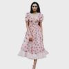 2025 European & American Two-Color Sequined French Strawberry Pleated Mesh Dress