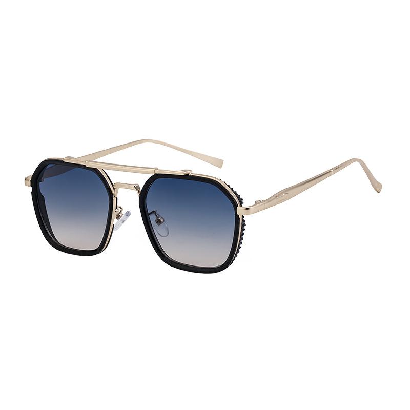 JYL TS Men's Punk Double-Bridge - Metal Square Retro Fashion Sunglasses HJ-98192