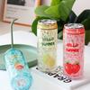 Creatieve Mode Blikjes Zomerijsbeker Kawaii Plastic Waterfles Met Deksel Buiten Sport Mannen Vrouwen Studenten Drinkbekers Met Rietje