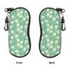 White Daisy On Green Background Glasses Case Cover Print Sunglasses Case Men Women Daily Eyeglass Cases Cover Eyewear Organizer