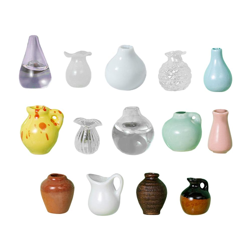 24 Style Mini Ceramics Vase Fridge Magnet DIY 3D Vase Creative Message Magnets Sticker for Air Conditioners Fridge Decorations