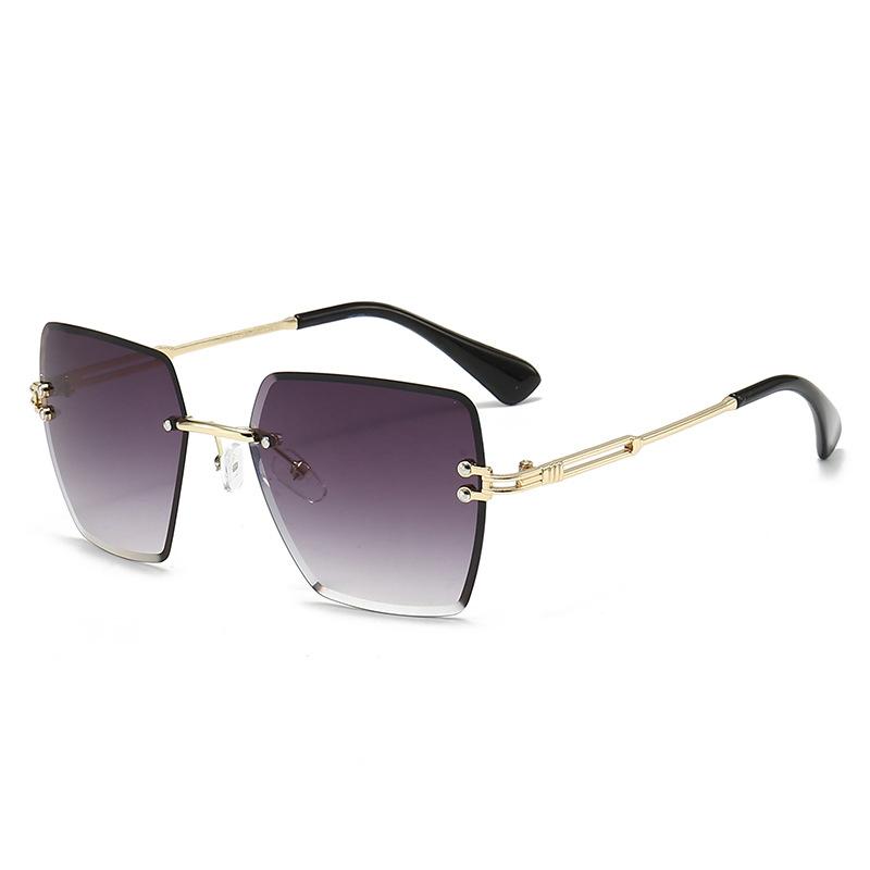 

Неполяризованные модные солнцезащитные очки без оправы с градиентом, женские солнцезащитные очки без оправы с квадратным градиентом цвета