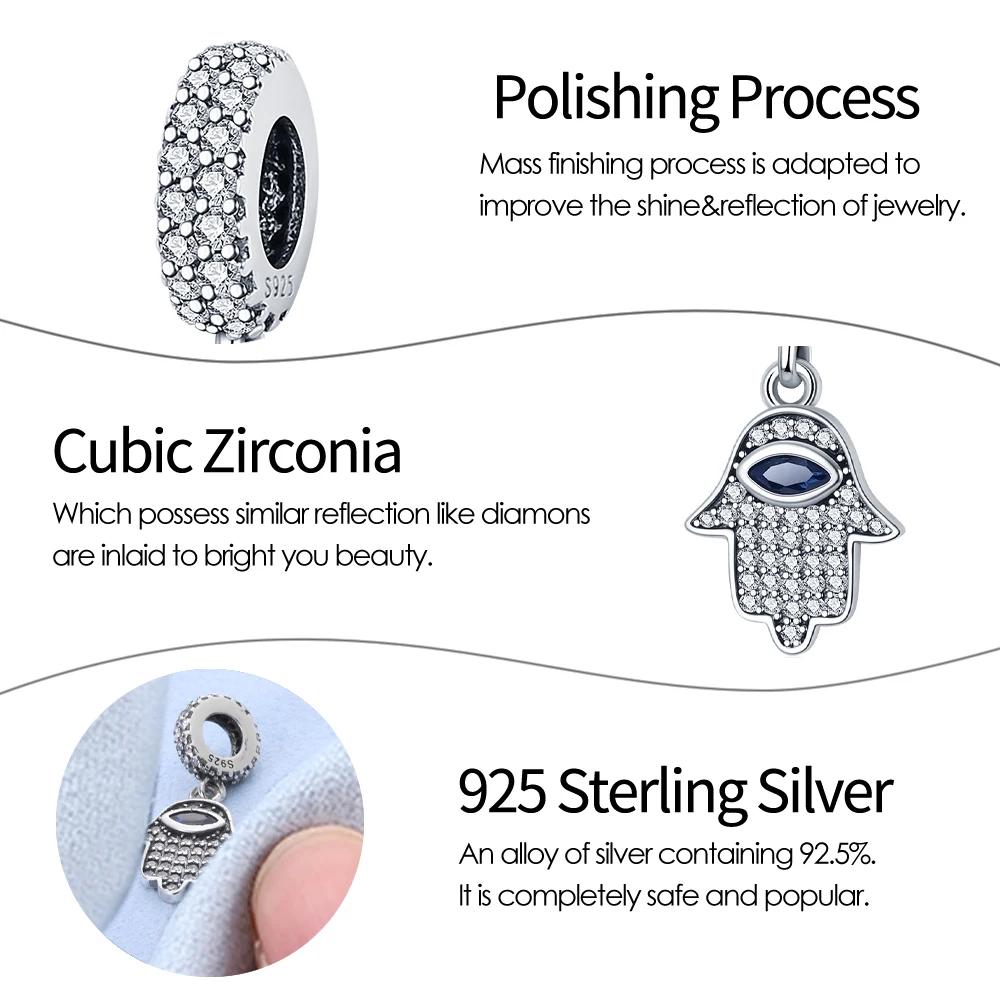 Charms Copper  Devil'S Eye Pendant Beads Fit Charms Plata  Original Bracelet Beads Women Jewellery Making