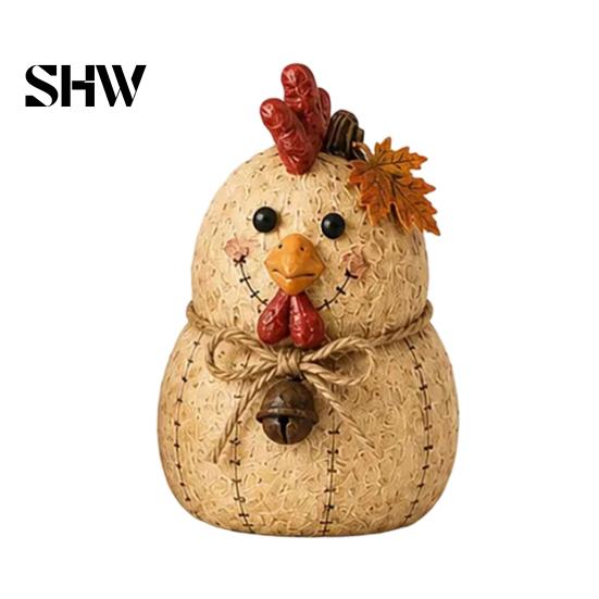 Thanksgiving Home Decor Ornaments Rustic Farmhouse Felt Animal Ornaments, Cute Cow/Pumpkin/Rooster Figurines, Decorative Handmade Animals Fall