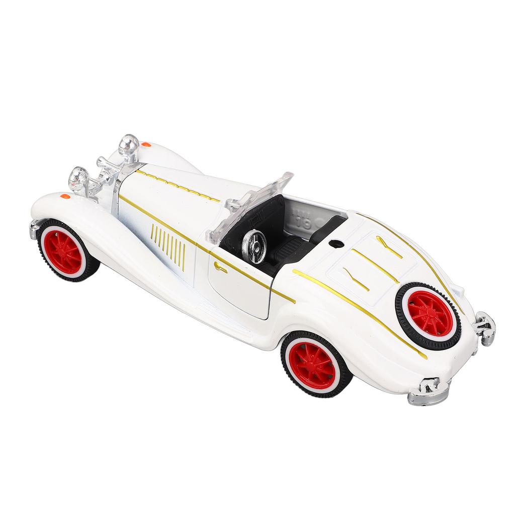 1:32 Scale Vintage Convertible Car Model Alloy Diecast Model Car Toy for Kids Birthday Gift White