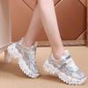 Wholesale Women Casual Footwear High Platform Sneakers Thick Sole Wedge Shoes for Ladies