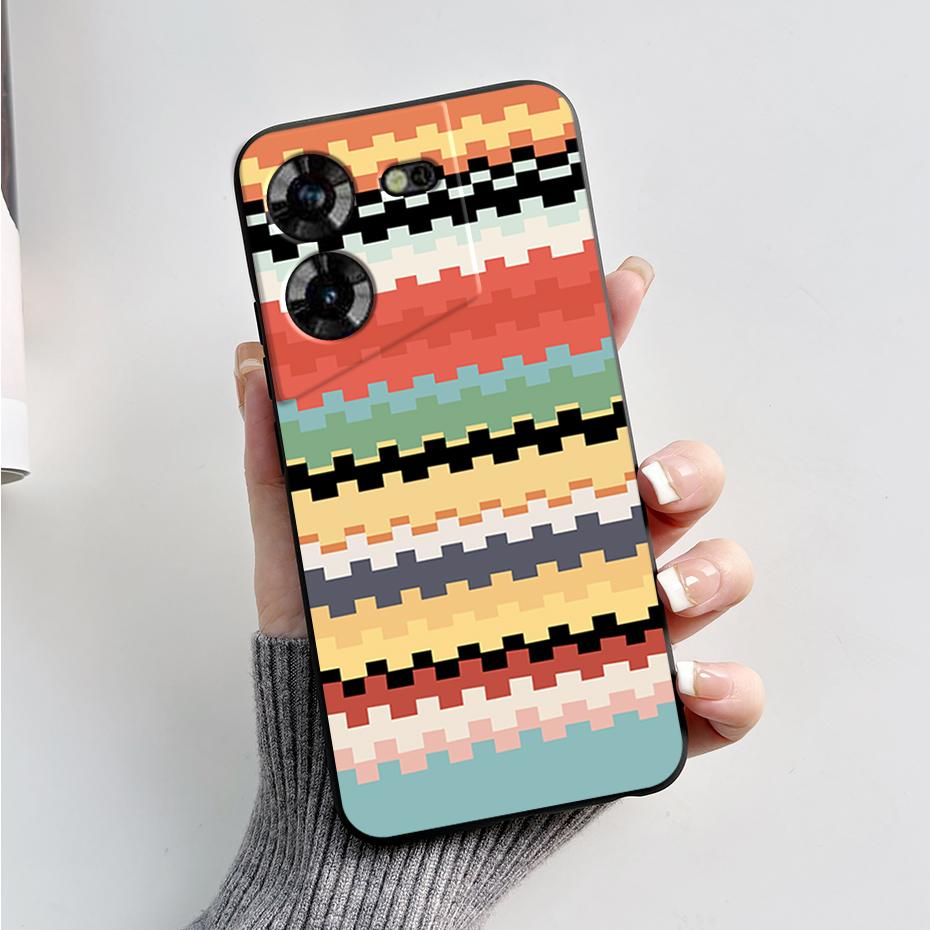 For Tecno Pova 5 Case LH7n Silicone Phone Case Stylish Pattern Slim Soft Black Funda Cover For Tecno Pova 5 4G 2023 Pova5 Capa