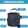 Portable Cleaning Caddy 17L Foldable Cleaning Bucket with Handle Organizer Bag for Towels Cleaning Tools Bathroom Kitchen Home