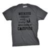 Mens Weekend Forecast Mostly Drinking With A Chance Of Camping T Shirt for Guys
