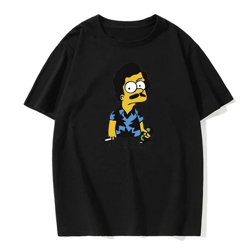 

Летняя мужская футболка Забавная футболка Pablo Escobar Narcos Футболка Хлопок Слим Круглый вырез С принтом Повседневный топ Футболка#Цвет XXXXXL чёрный