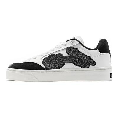 Li Ning Steven Harrington X  We Wu 180 Low Skate Culture Low-Top Skate Shoes Special Edition Women Sneakers Black White AECS070-3