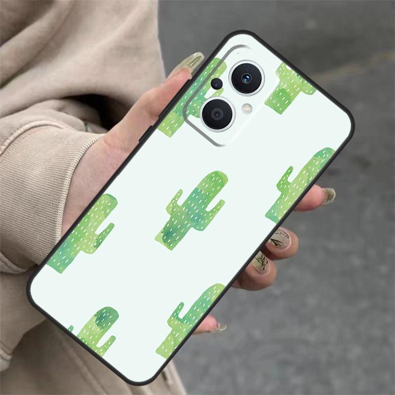 Plant Cactus Case For OPPO Reno 14 10 11 12 13 Pro 11F 12F 13F 14F 7 8 Lite OPPO Find X9 X8 X5 Pro Cover