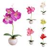1Pc Potted Artificial Butterfly Orchid Flower Stage Garden Wedding Party Decor Christmas Ornament