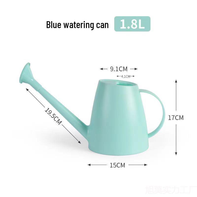 Macaron White Long Spout Watering Can: Resin, Durable, Dual-Purpose for Flowers & Vegetables.