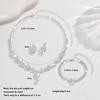 BLINGBAY Dámská sada šperků Sladké romantické svatební svatební doplňky Kamínky Elegantní náhrdelník Náušnice Náramek Sada Dámské šperky Fairycore