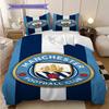 Manchester City Glory Three-piece set (1 * duvet cover + 2 * pillowcase, without core) 2DFlat Duvet cover and pillowcase Christmas birthday gift