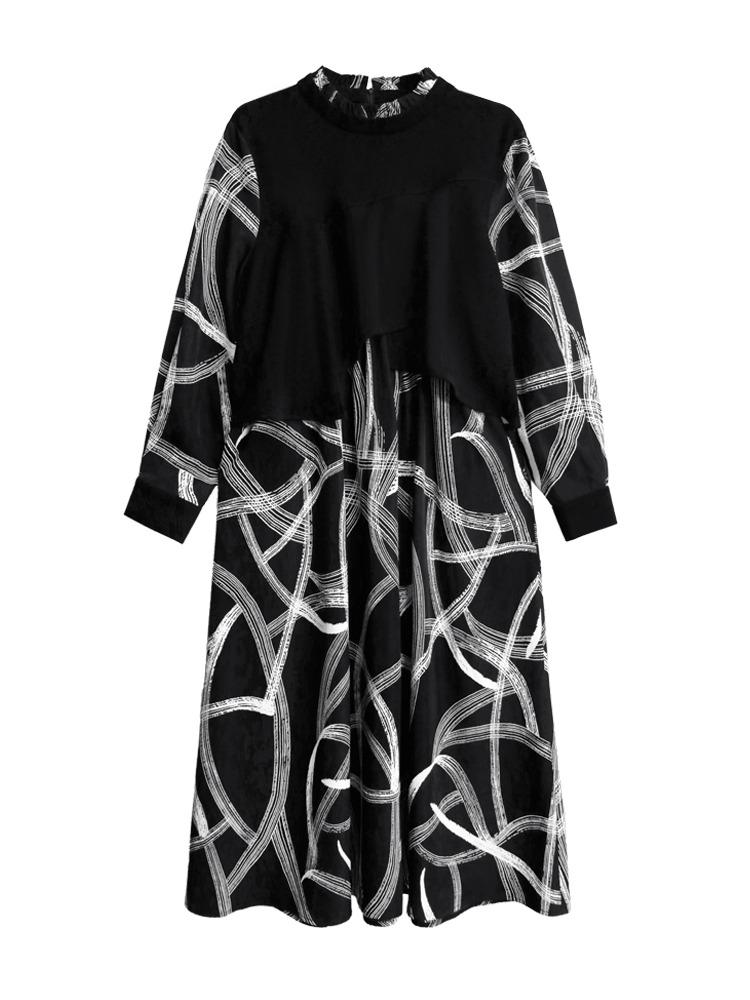 Xitao False Two Piece Patchwork Dress GYX1044