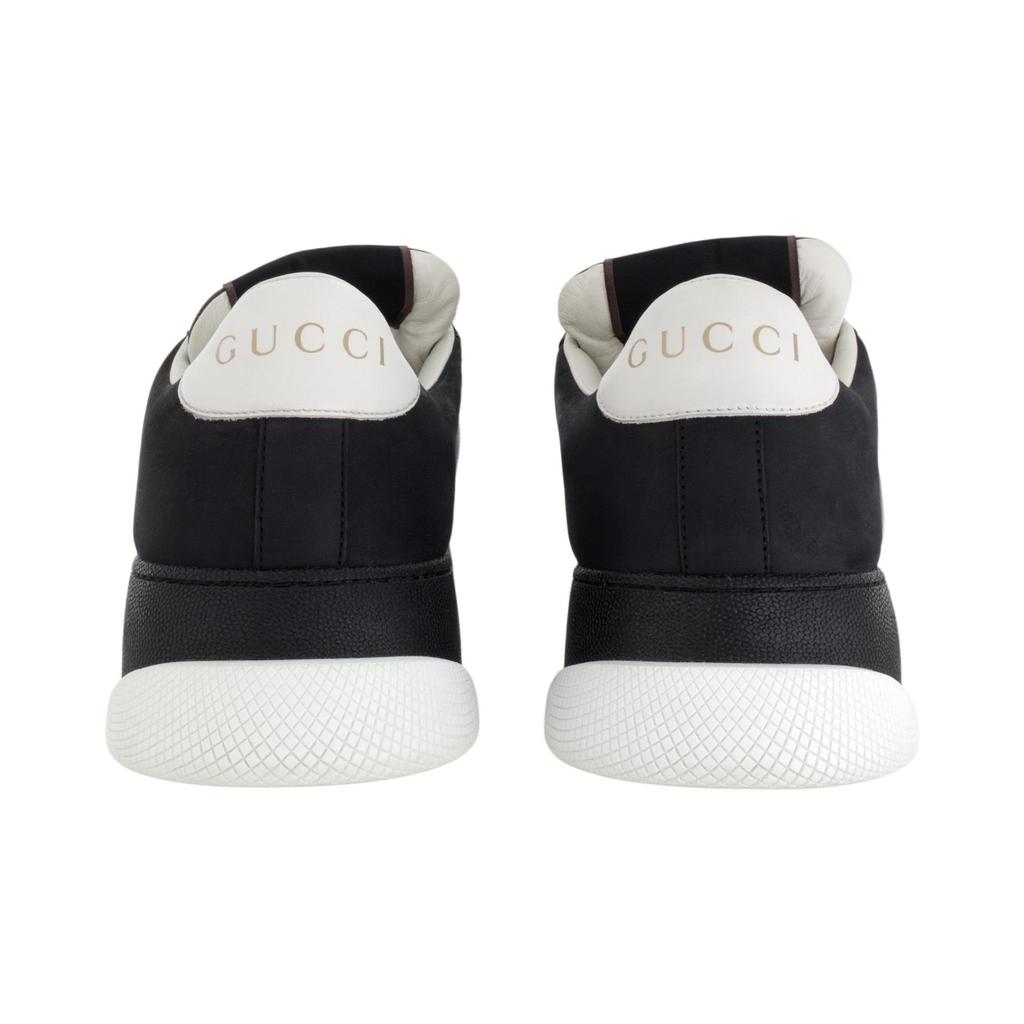 Gucci Screener Leather Low Top Casual Shoes Men's Black 777106AAD4B1081