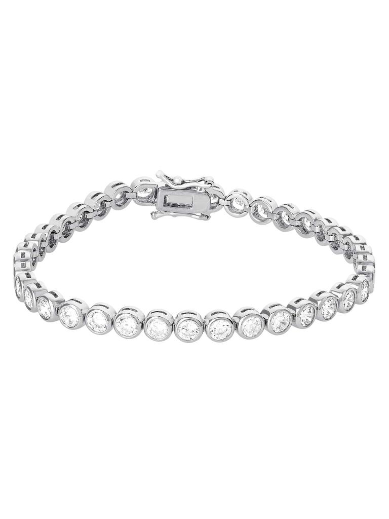 White CZ Tennis Bracelet -925 Sterling Silver