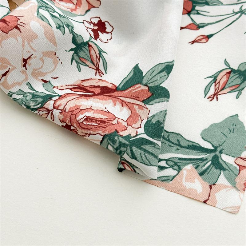 Kwiatowy Wzór Apaszka do Włosów Kobiety Dziewczyny Pączek Bandana Pastoralna Retro Gumka Wysoka Elastyczność Trójkątne Opaski do Włosów Nakrycie Głowy Akcesoria Opaska do Włosów Apaszka do Włosów