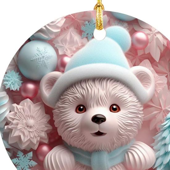 Christmas Pendant Santa Claus Elk Snowman Charm 2D Christmas Hanging Ornament with Lanyard Design Elk Window Decor