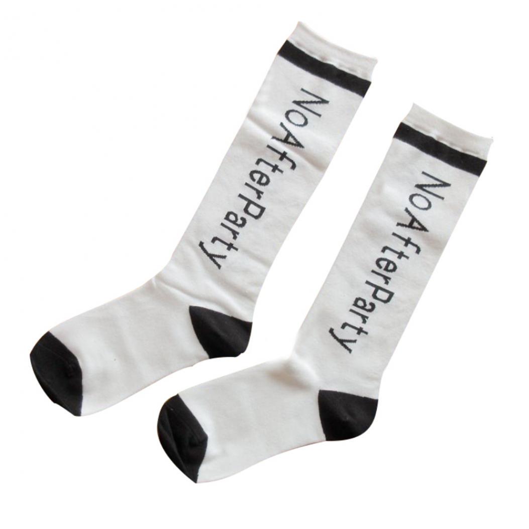 

Мягкие теплые бейсбольные осенние носки ниже колена для пары с забавными буквами «Нет после вечеринки» белый