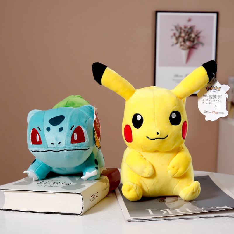 Original pokemon boneca pikachu boneca de pelúcia engraçado bulbasaur squirtle charmander charizard eevee snorlax jigglypuff psyduck crianças brinquedo presentes de natal
