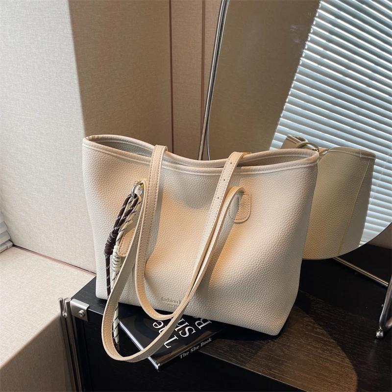 Luxury Solid Classic Style Bags Large Capacity High Quality Simple Versatile Shoulder Bags