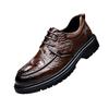 Men's shoes business leather shoes dress casual shoes spring low-top leather embossed crocodile pattern cowhide shoes